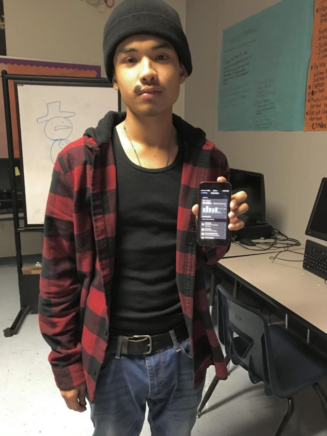 Sophomore, Luis Rea Paris shares his average  screen time usage of over 5 hours a day.