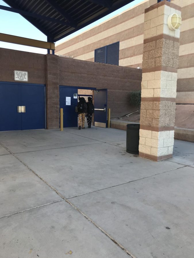 Students arriving late to campus must enter through the main door to gain access to   Vista's unique buzz in entrance system.