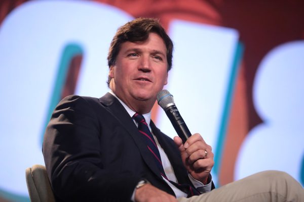 Tucker Carlson at the 2018 Turning Point USA Student Action Summit in West Palm Beach, Florida.
