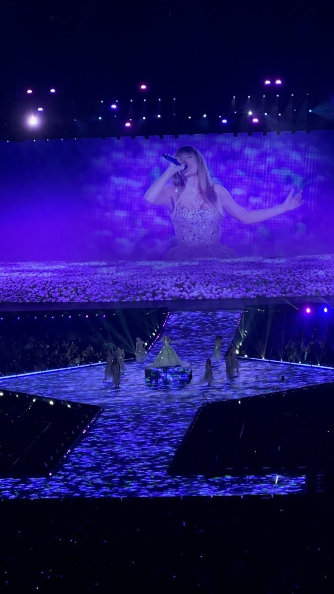 Taylor Swift performing personal era Speak Now on March 25, 2023.