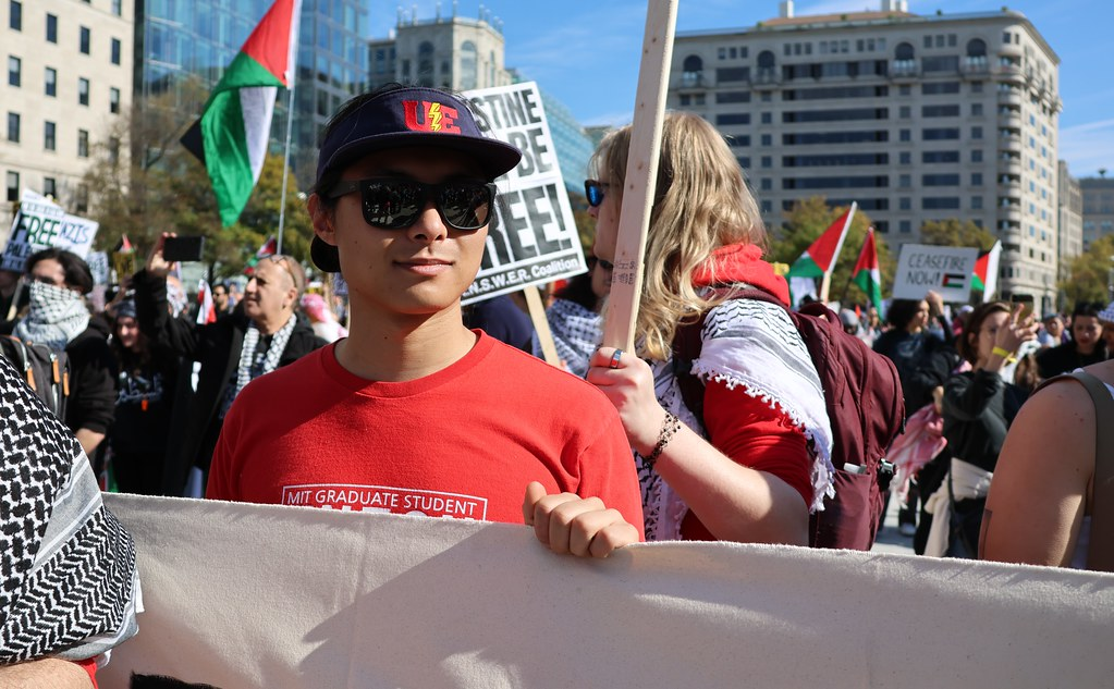 A pro-Palestinian demonstration on November 4, 2023, at the Freedom Plaza in Washington D.C. 
