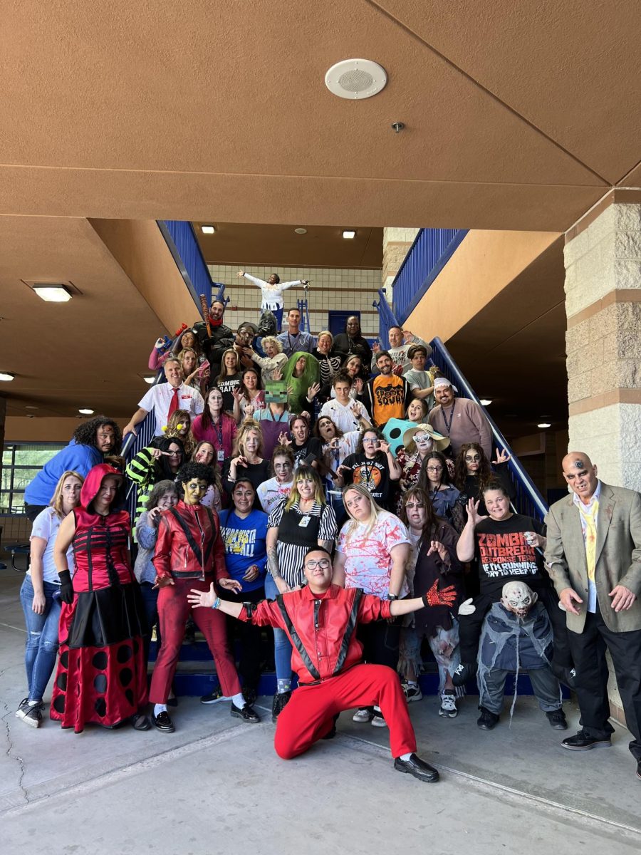 Vista faculty and staff prepare for a night of tricks and treats