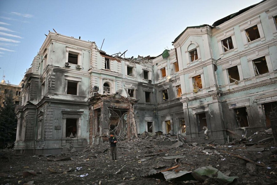 The remains of a neighborhood in Kharkiv, Ukraine ( Photo taken by Kharkiv Regional State Administration on January 25th, 2024 )
Attribution: Kharkivoda.gov.ua