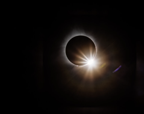 On April 8, 2024, a total eclipse of the sun panned over North America. Courtesy of William F Hertha (https://hertha.ca/works/shooting-an-eclipse/).