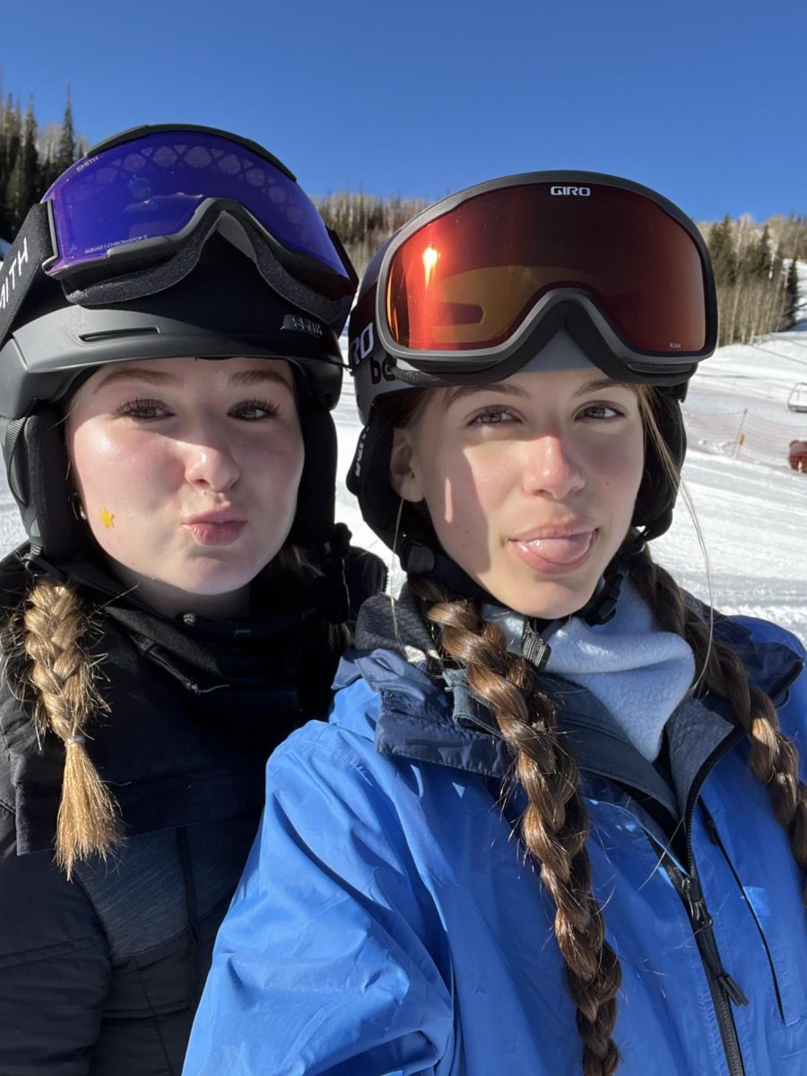 Nothing brings people together like fresh snow and blue skies. Sisters on the slopes, Jacy Johnson (11) and Lola Shanahan (10) double the fun on the snowy mountains.