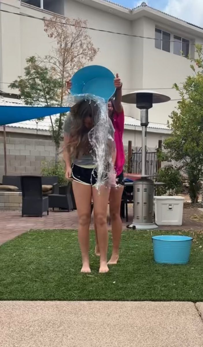 Presley Hartstrom (10) takes on the Speak Your Mind Challenge, raising awareness for youth mental health.