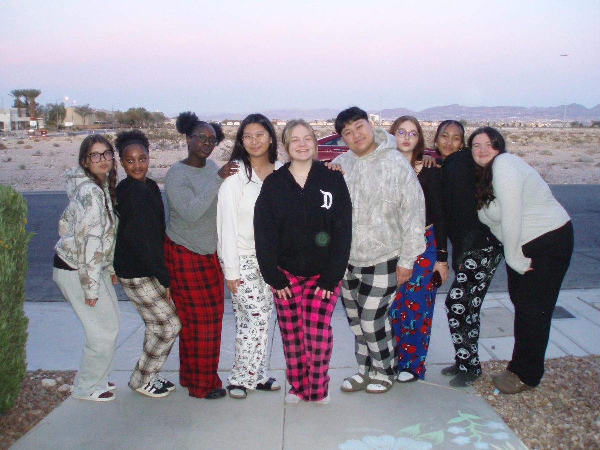 Makayla Best (10), Julianna Reed(11), Christina Fakoya(11), Anna Yu(10), Hannah Reed(11), Alijah Santiago(11), McKenzie Gidge(11), Mya Quezada(9), and Nora Baltera(10), Sierra Vista's future executive board, enjoy their first official bonding event.