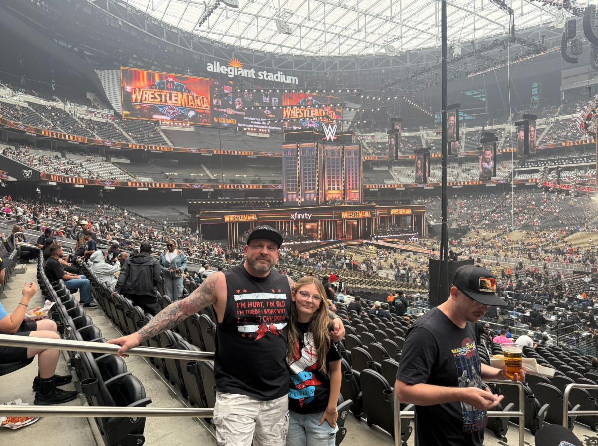 Jason Ford and Farrah Ford (11) soaking in the electric atmosphere of their very first WrestleMania at Allegiant Stadium, April 19th, 2025.