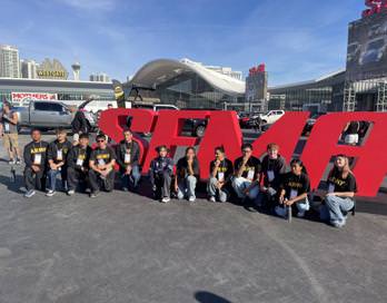 Coming down from the excitement, Cadets depict professionalism at SEMA after spending the day viewing different car mechanics and enjoying their time bonding together.