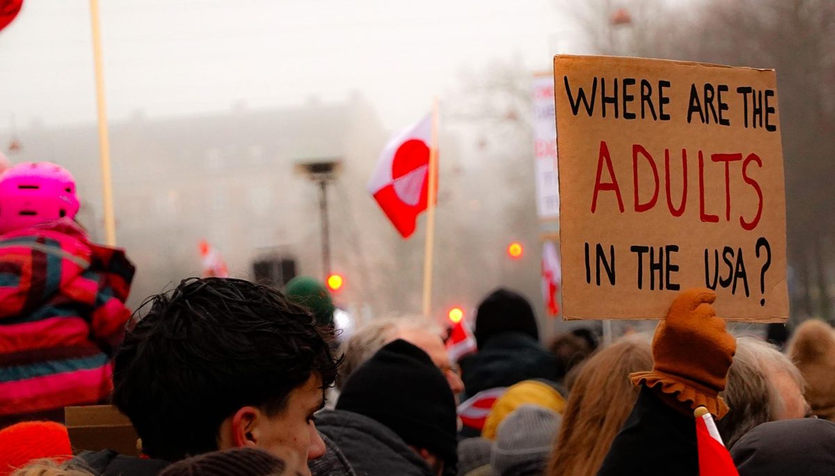 
Danish citizens in Copenhagen, Denmark protesting against U.S. President Donald Trump's push to acquire the arctic island territory Greenland Source: https://commons.wikimedia.org/wiki/File:Hands_off_Greenland_protest_against_Donald_Trump_in_Copenhagen.jpg