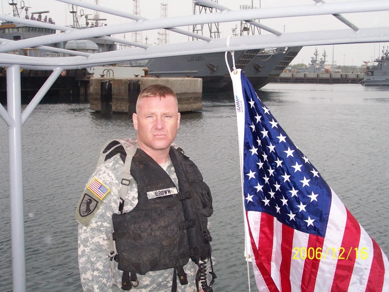 Glory Days: CSM Brown shares a moment from his time in the Army. 