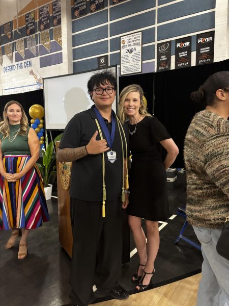 Aaron Soteras and Mrs. Foglia